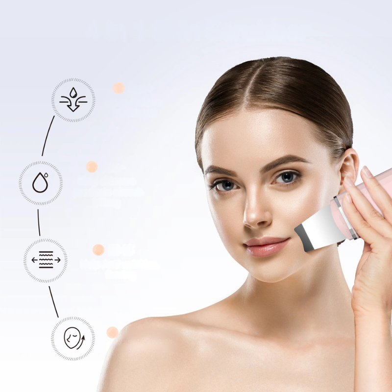Celestara™ | Deep Cleansing Ultrasonic Facial Tool with Lifting Function for Radiant Skin Care