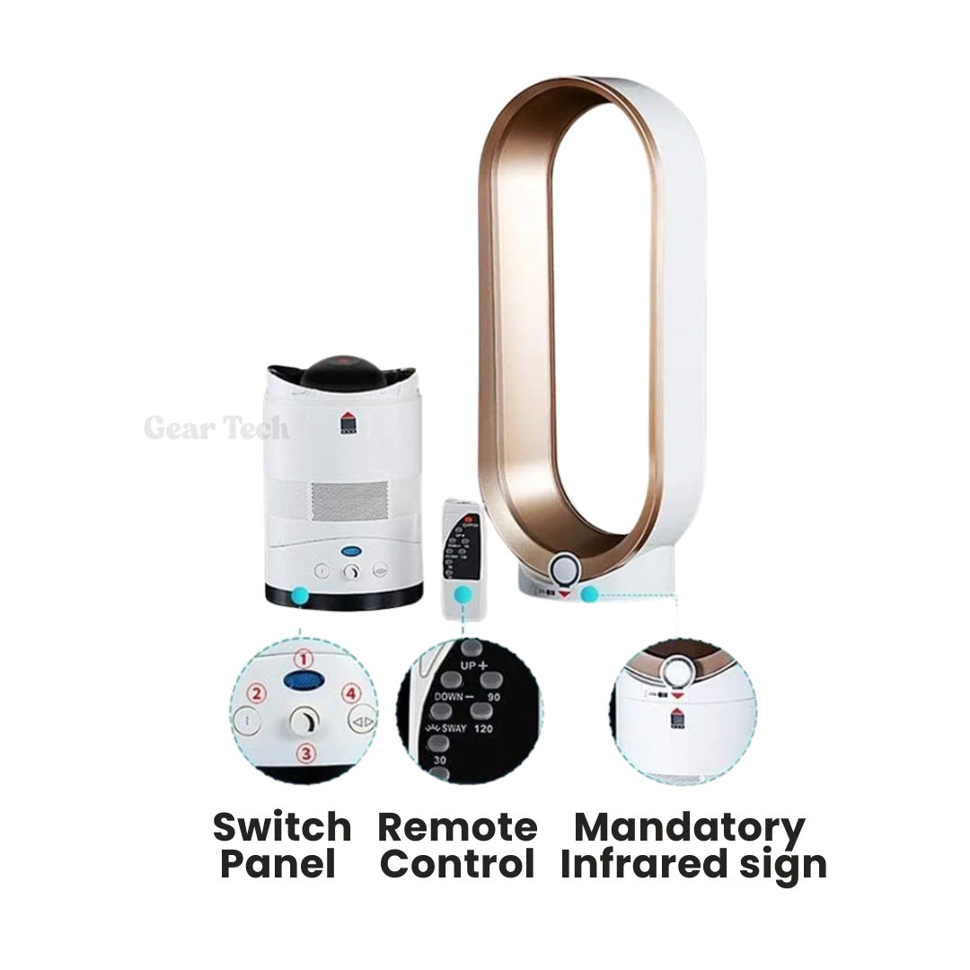 16 Inch Bladeless Fan With Remote Control