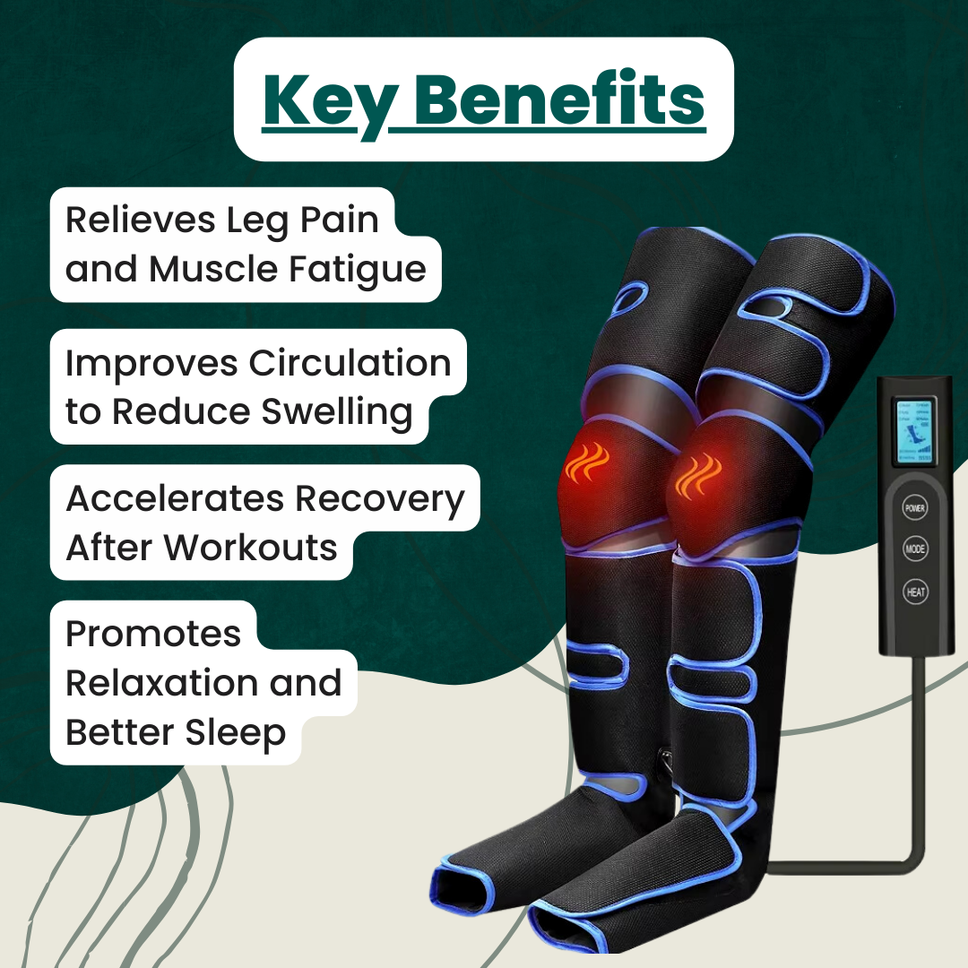 Leg Massager with Compression for Circulation Relief - Foot and Leg Massage Machine Boots
