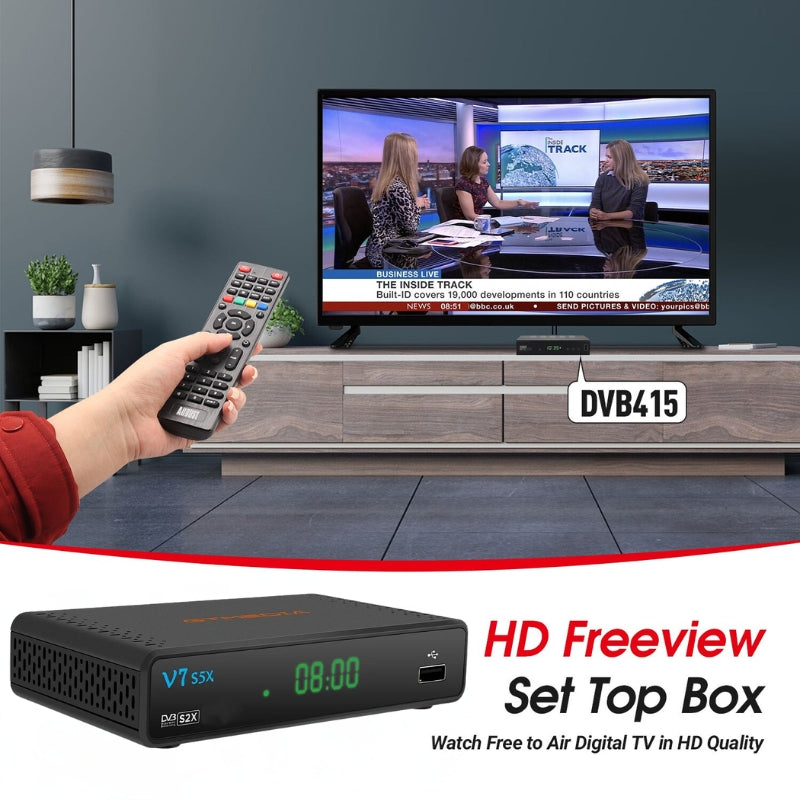 V7 S5X Freeview Box Recorder – HD TV Recording Device with Built-in Freeview