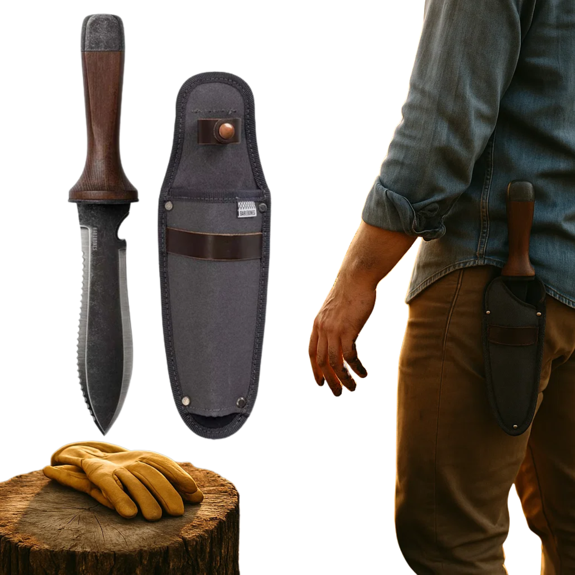 Hori Hori Garden Knife | Multi-Purpose, Rust-Resistant Blade & Sheath for Backyard, Camping & Bush-Crafting