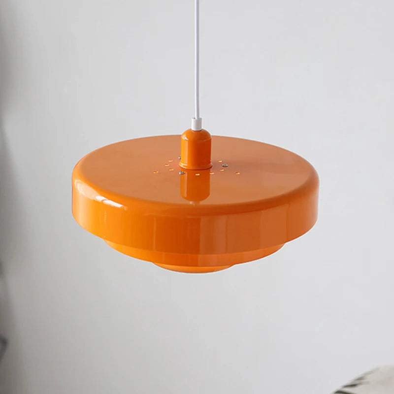 Vintage Italian Pendant Light – Elegant Orange & Green Hanging Light for Modern Homes
