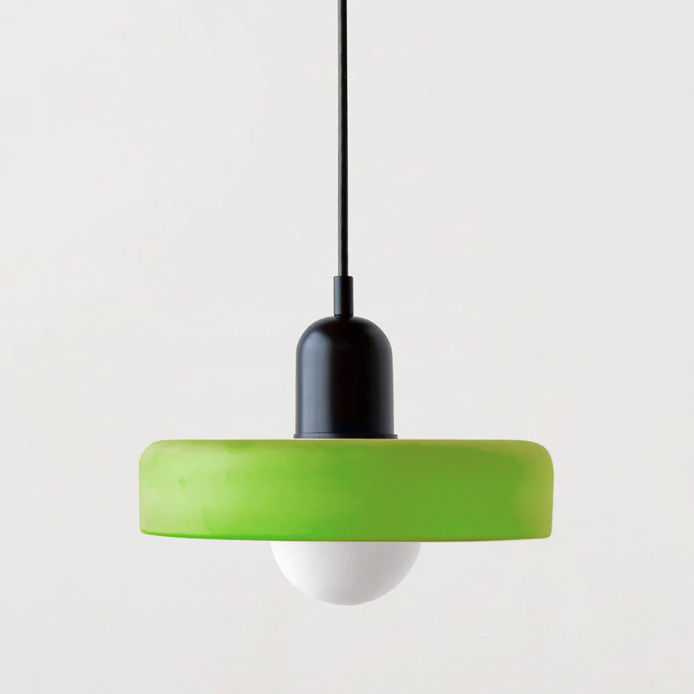 Bauhaus Pendant Light | Colored Glass, Adjustable Height & Ideal for Dining Rooms and Modern Interiors