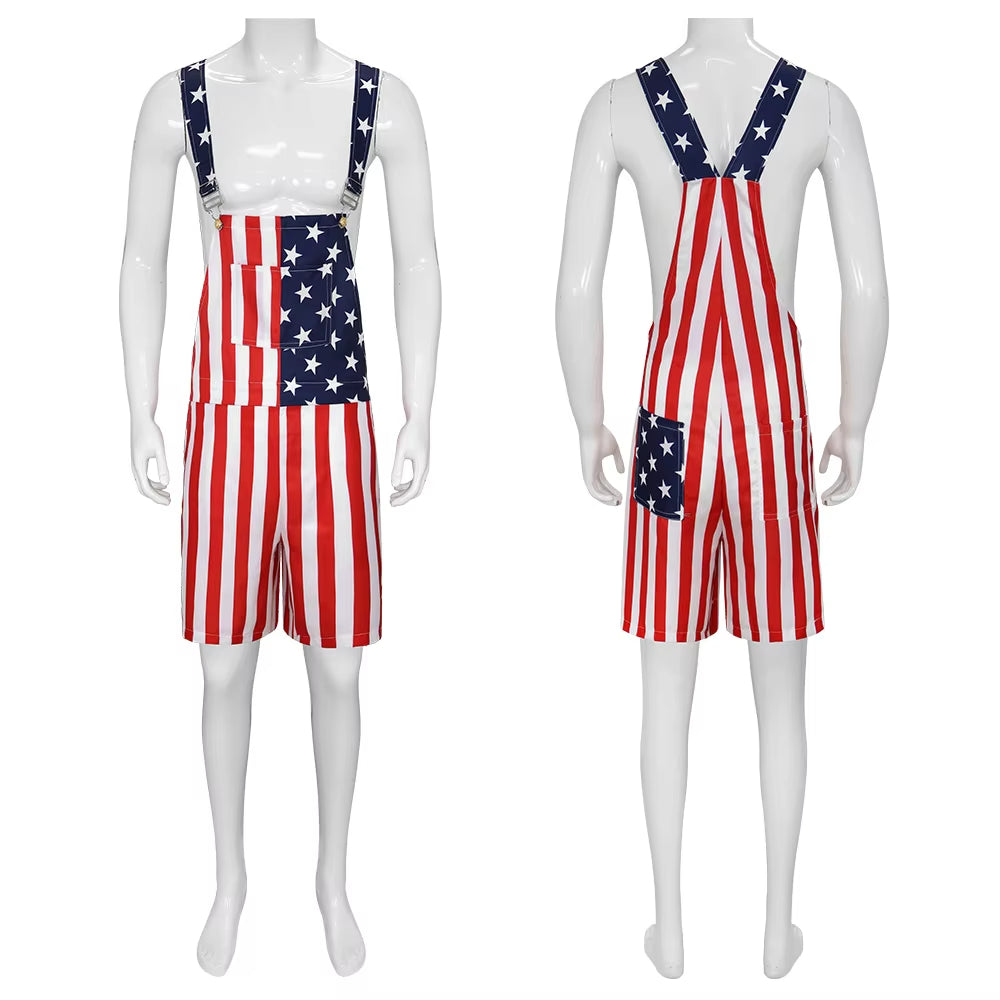 The Original Freedom Overalls – Handcrafted American Flag Shorts