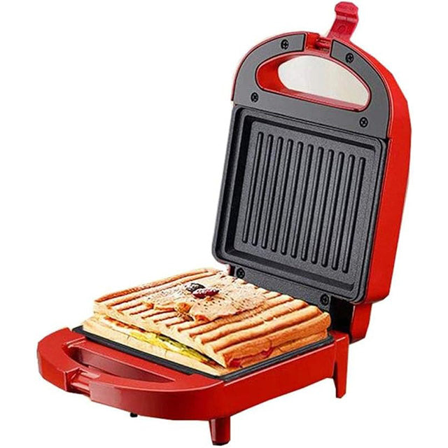 2-in-1 Sandwich Maker & Toaster | Non-Stick Auto-Sealing Plates for Quick Breakfasts, Snacks & Easy Cleanup