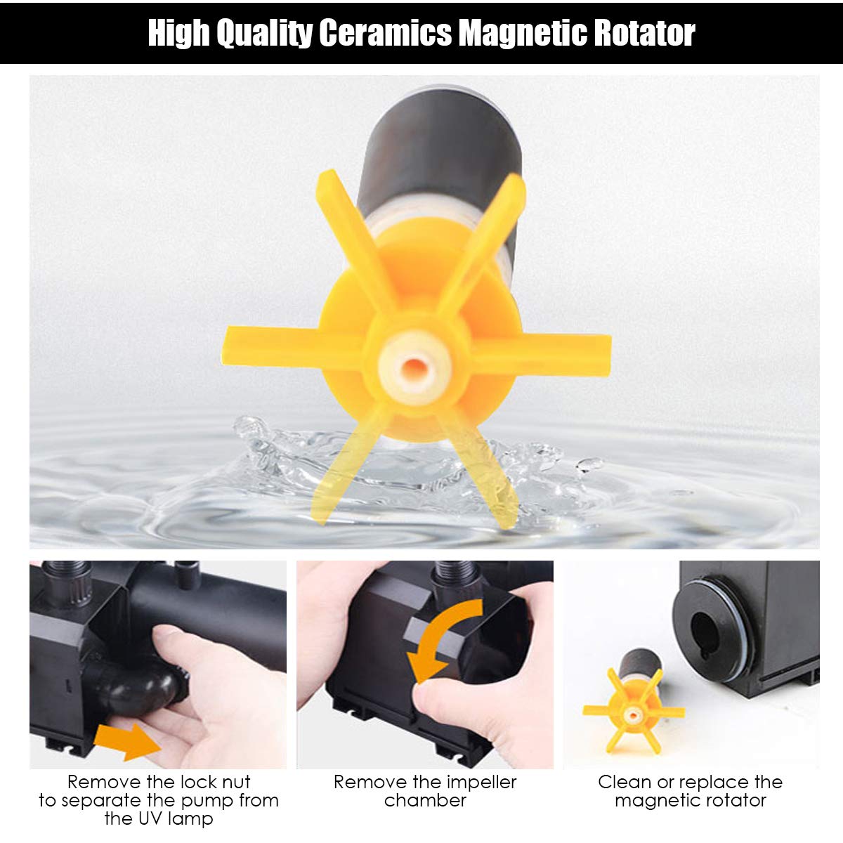 4-in-1 Koi Pond Filter Pump, 660 GPH Submersible Fountain Water Pump with 3 Fountain Heads & UV Light