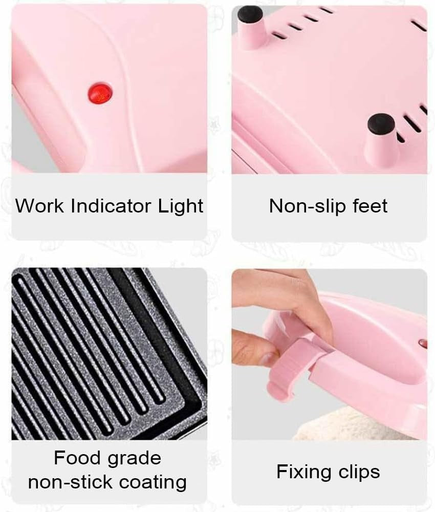 2-in-1 Sandwich Maker & Toaster | Non-Stick Auto-Sealing Plates for Quick Breakfasts, Snacks & Easy Cleanup