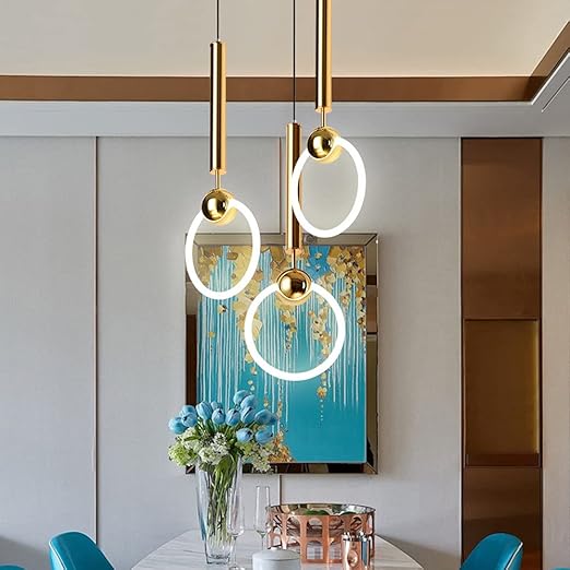 LED Pendant Light Fixture - Nordic Design with Simple Style - Ideal for Dining Room, Kitchen, and Living Room Lighting