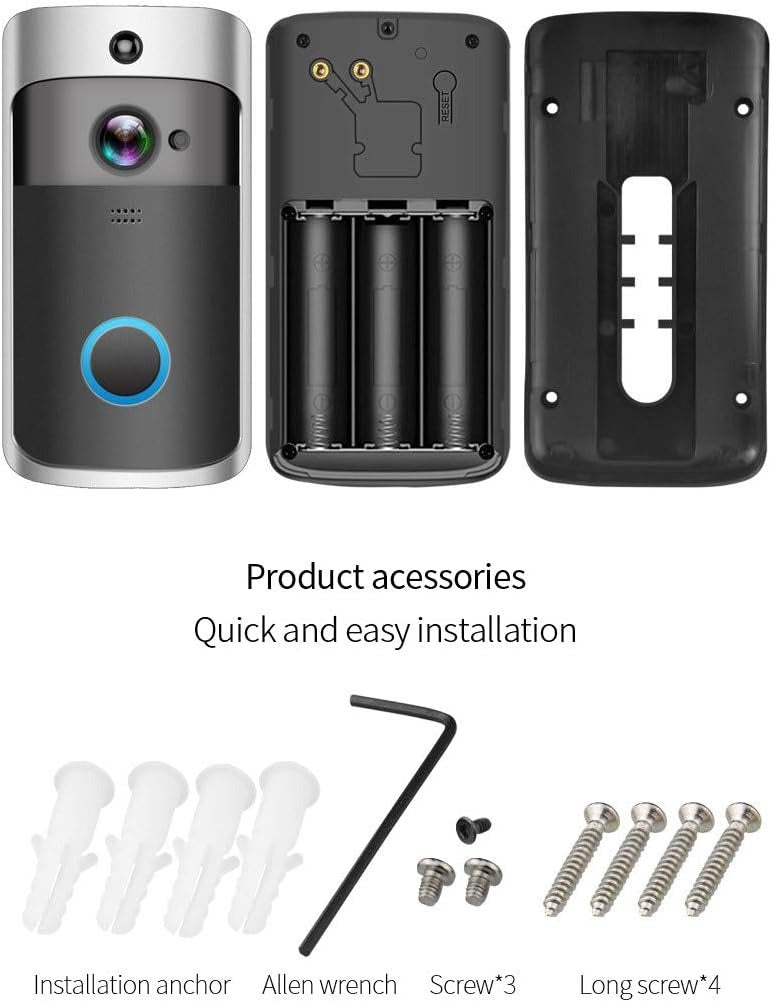 Wireless HD WiFi Video Doorbell | Night Vision, Two-Way Intercom & Motion Alerts for Home Security