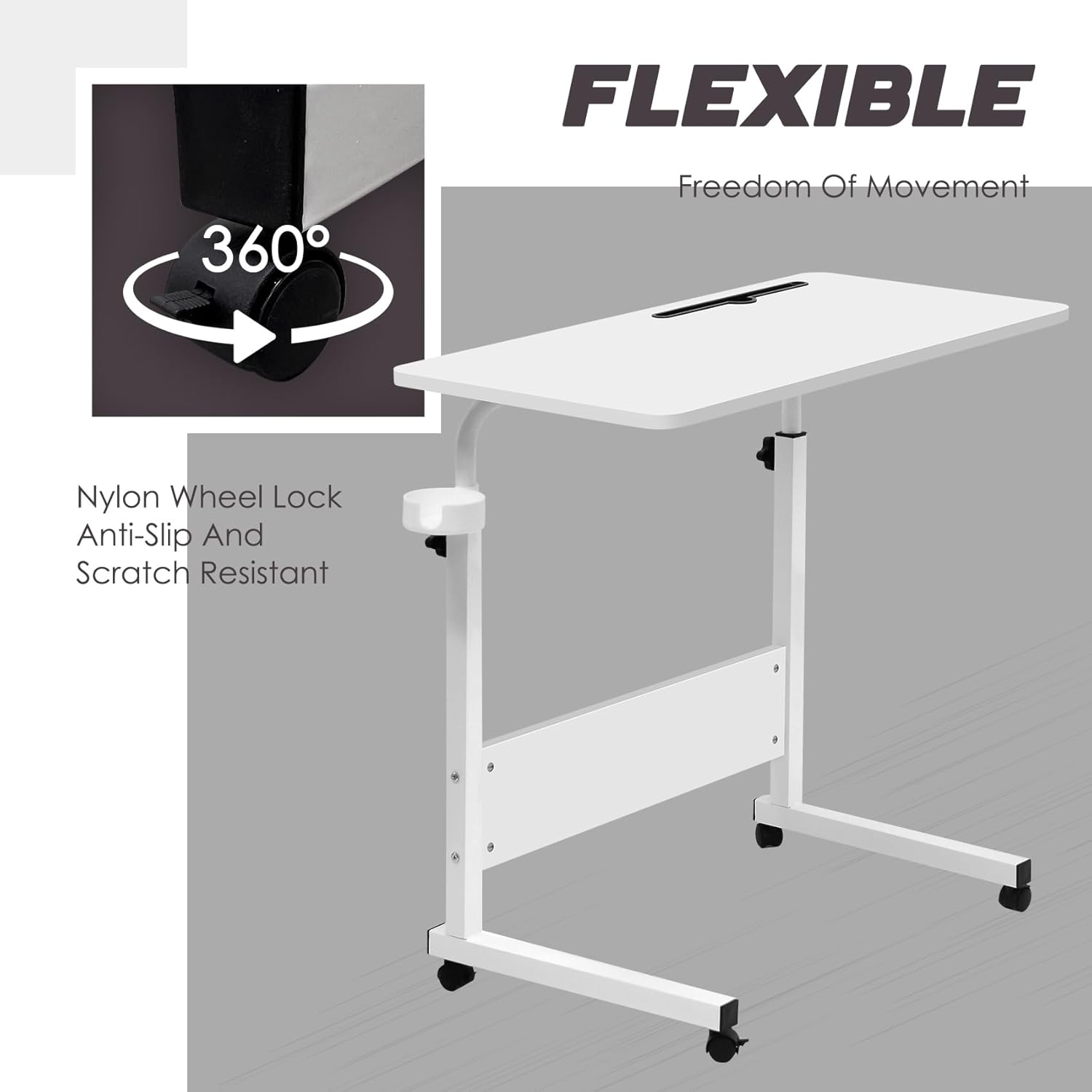 Adjustable Laptop Desk | Multi-Purpose, Height-Adjustable & Mobile for Home Office, Bedside or Sofa Use