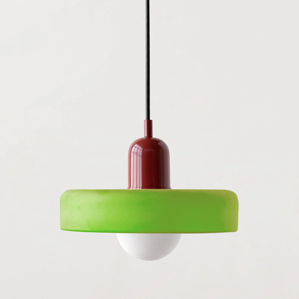 Scandi Bauhaus Pendant Light – Stylish Orange Ceiling Lamp for Contemporary Spaces