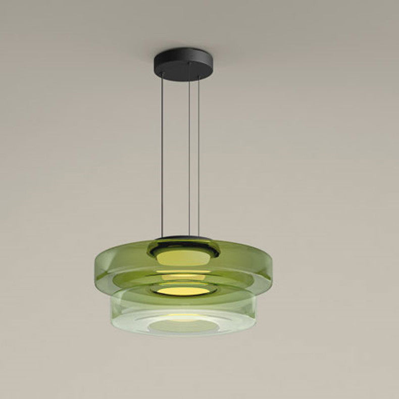Bauhaus Style Glass Pendant Light Fixture for Kitchen Island & Dining Room