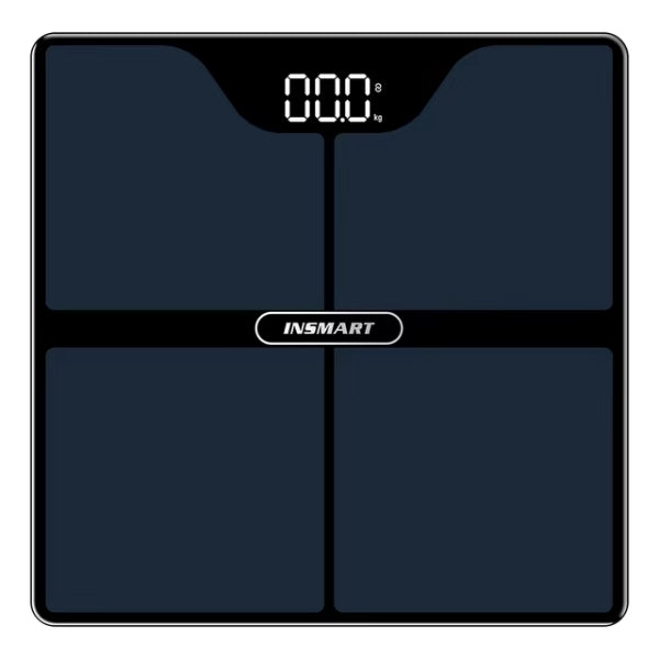 Premium Black Digital Bathroom Scale - Advanced Body Measurement & Weight Tracking