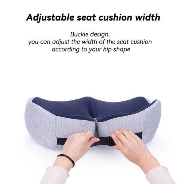 Adjustable Memory Foam Seat Cushion for Sit Bone Relief | Ergonomic Design for Office Chair and Car Use