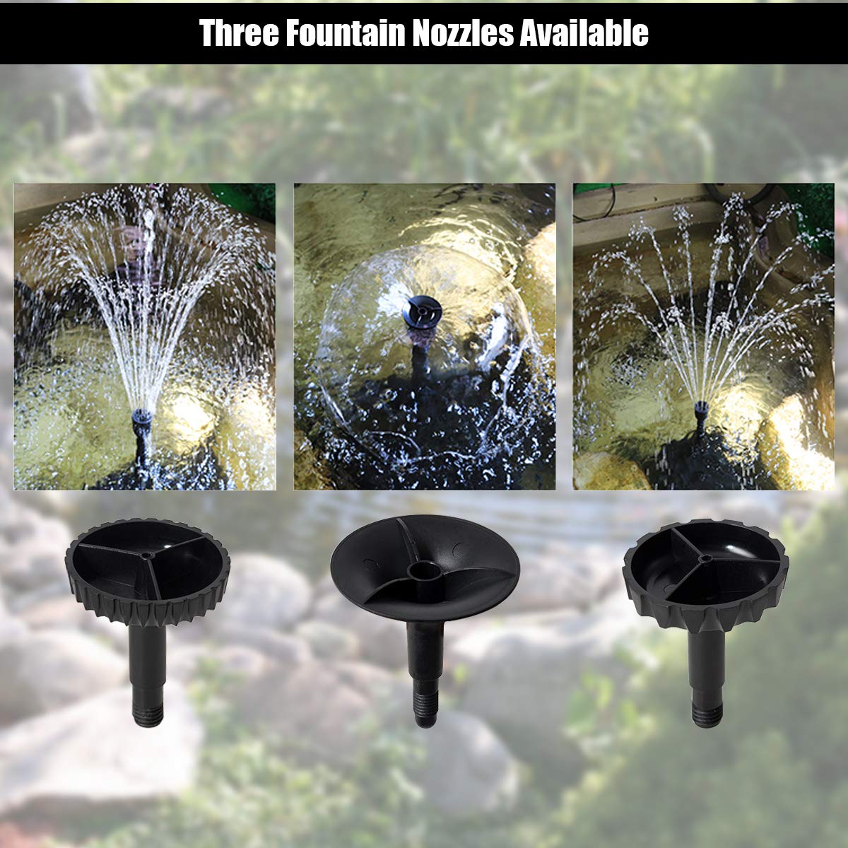 4-in-1 Koi Pond Filter Pump, 660 GPH Submersible Fountain Water Pump with 3 Fountain Heads & UV Light