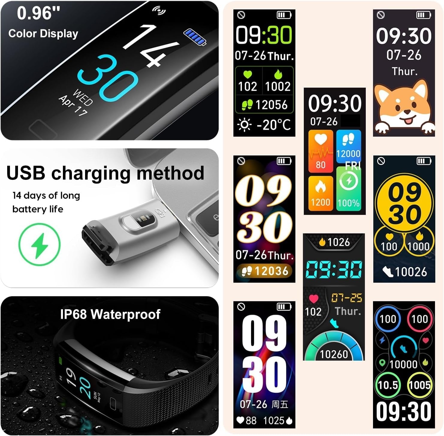 Blood Pressure and Heart Rate Monitor Smartwatch | Waterproof, Sleep Tracking & Fitness Insights for Daily Health Management