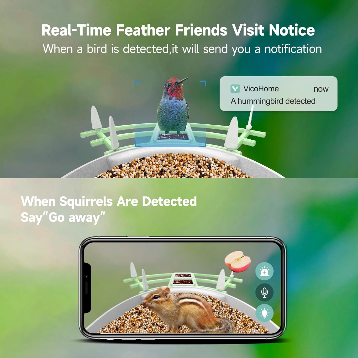 BirdyCam™ | Smart Bird Feeder Camera with AI Recognition & Night Vision for Bird Watching & Wildlife Observation