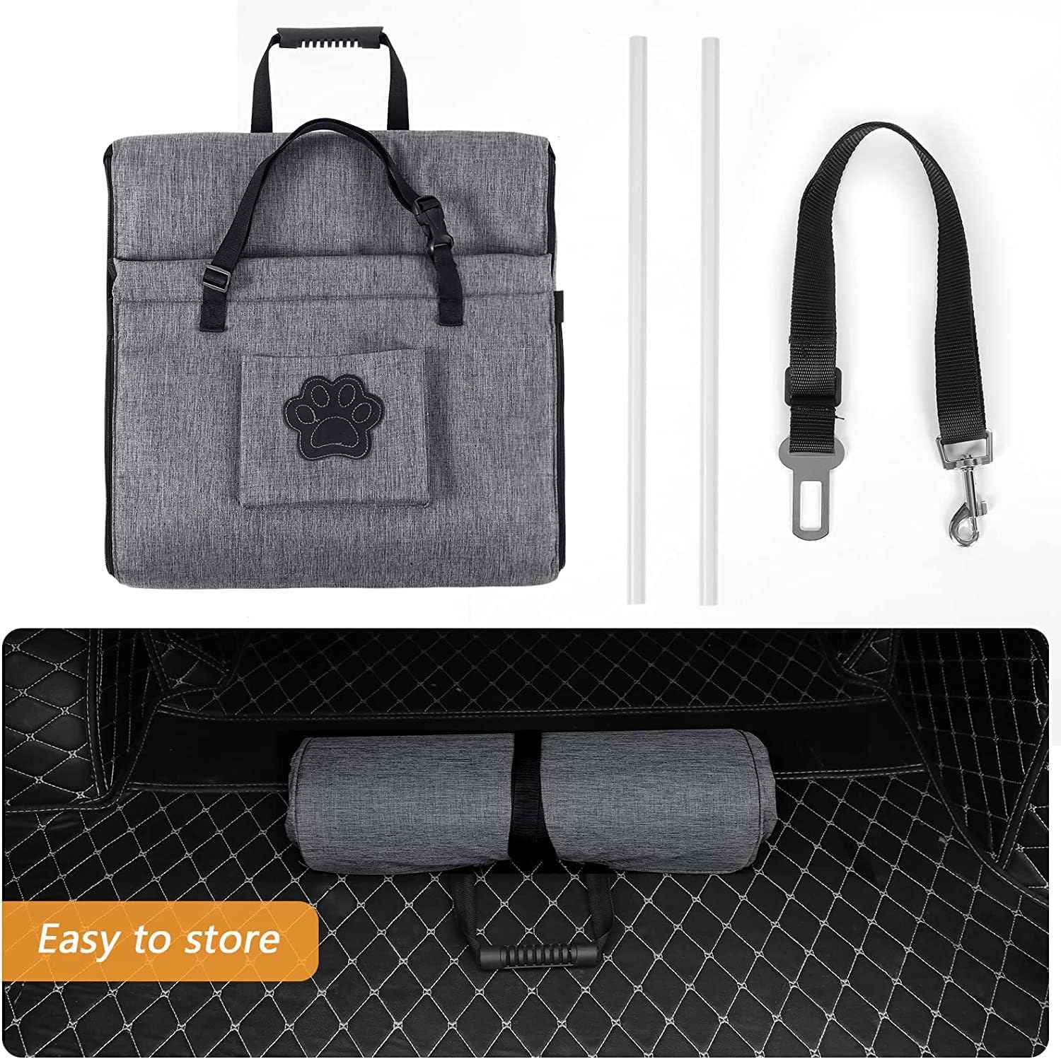 Portable Cats & Dog Seat for Car | Waterproof, Spacious & Secure for Stress-Free Car Rides | Dog Car Booster Seat for Summer Holidays