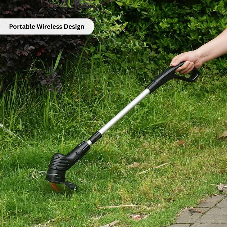 Cordless Grass Trimmer with High-Power Battery - Lightweight Lawn Edger for Easy Yard Maintenance