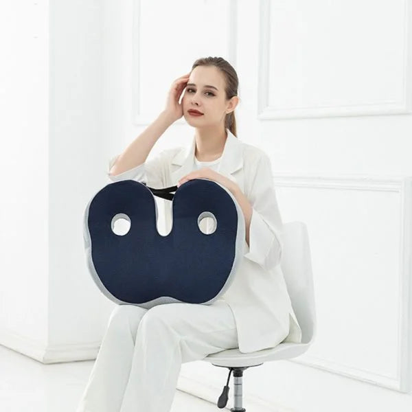 Adjustable Memory Foam Seat Cushion for Sit Bone Relief | Ergonomic Design for Office Chair and Car Use