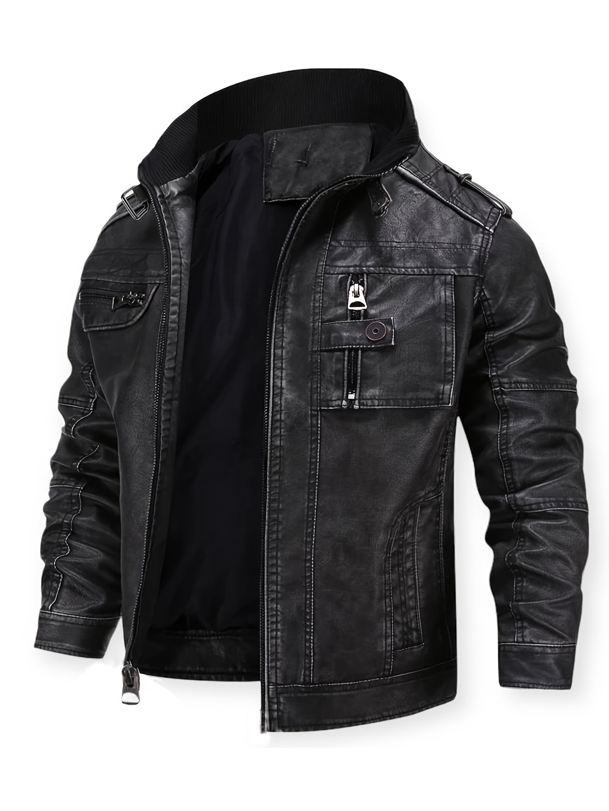 Men’s Vintage Pilot Jacket – Retro Motorcycle Style, Lightweight Casual Outerwear