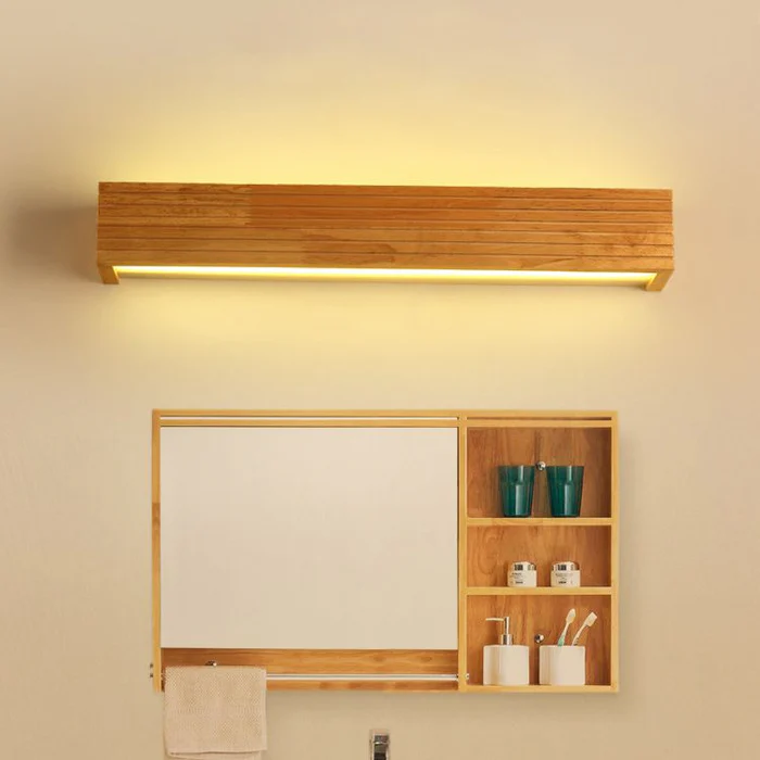 Wooden Wall Lights for Bathroom Mirrors – Stylish Functional Illumination for Home Decor & Vanity Lighting