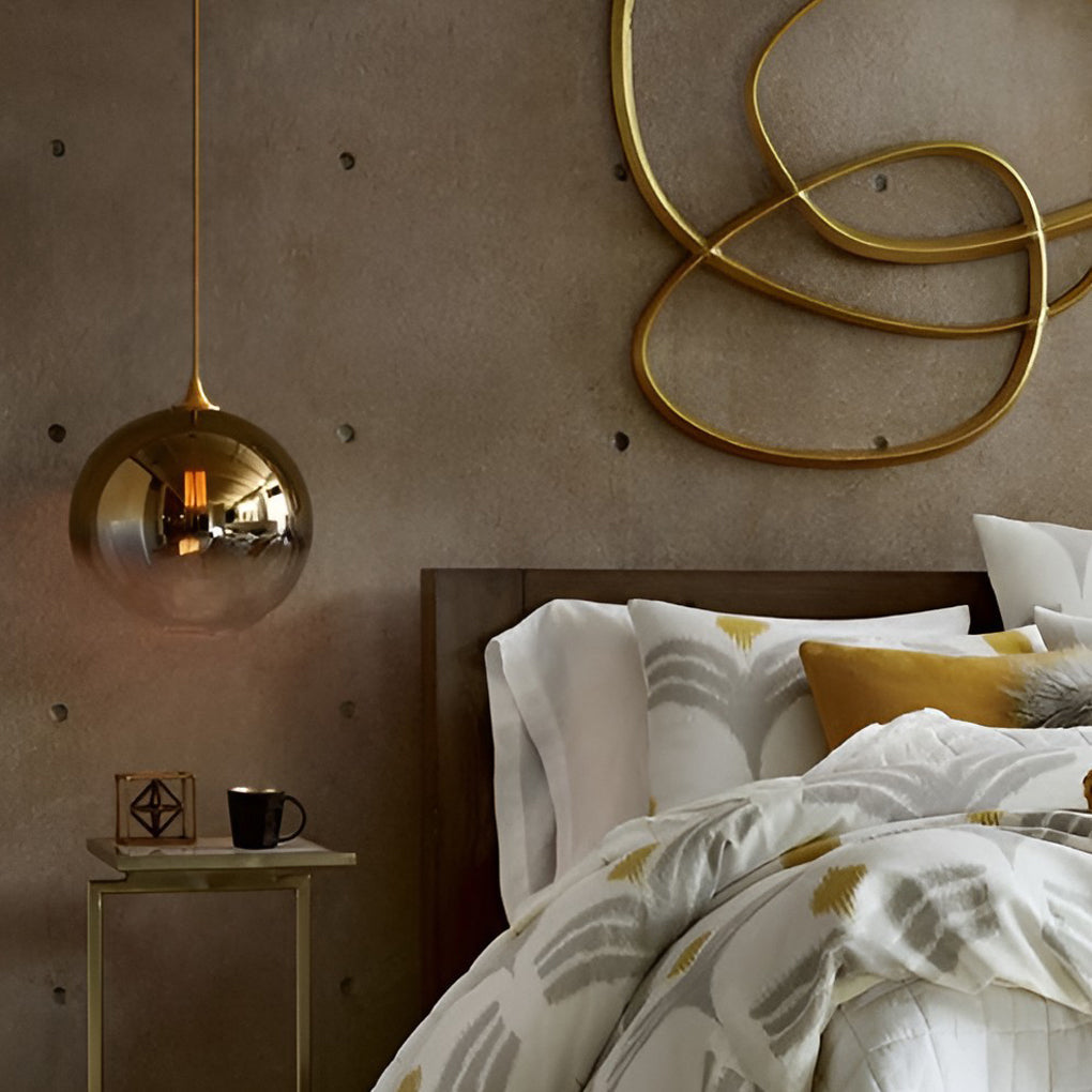 Light Master - Modern Globe Design Glass Pendant Lamp with LED Lighting for Kitchen and Dining Room