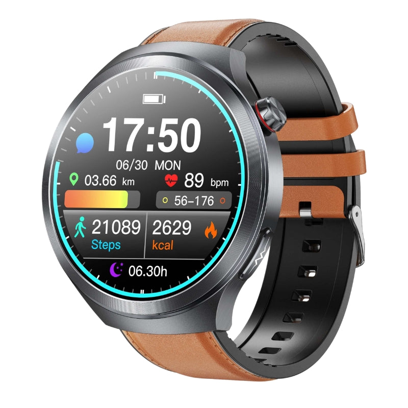 Merchpublic 1.73 Inch Super-large AMOLED Screen ECG HRV Sleep Blood Glucose BP SOS Emergency Call Health Management Watch