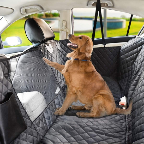 Dog Car Seat with Hard Bottom & Back Seat Extender for Travel | Car Seat Protection for Large Dogs