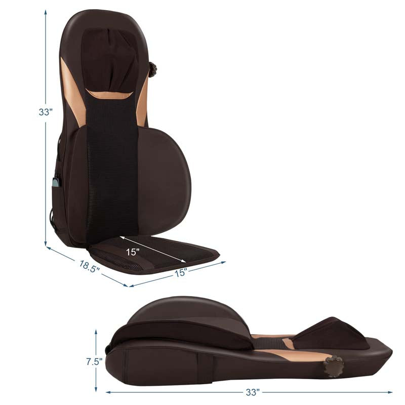 Electric Massage Chair Cushion Shiatsu Full Back Massager Neck Massage Pad with Heat, Car Seat Massager for Home Office