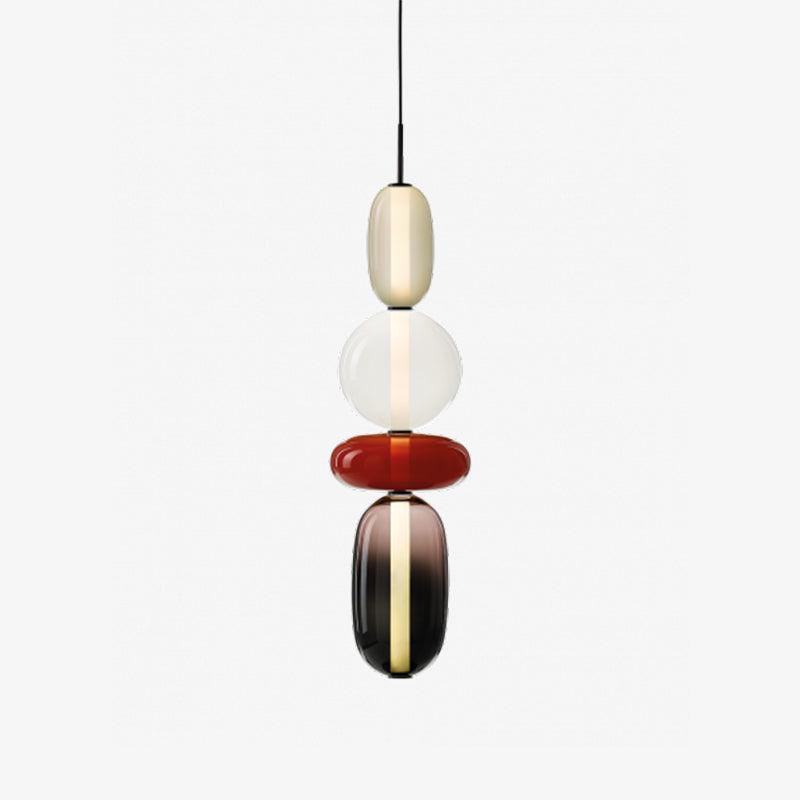 Glass Pendant Light Fixture with Candied Finish for Kitchen Island & Dining Room Lighting