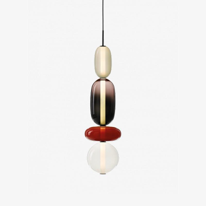 Glass Pendant Light Fixture with Candied Finish for Kitchen Island & Dining Room Lighting