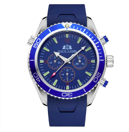 Mens Watch Rubber Strap Automatic Self Wind Mechanical Watch for Men