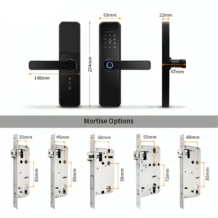 MysticGuard™ | Keyless Smart Door Lock with Biometric Access | Secure Entry for Home & Office