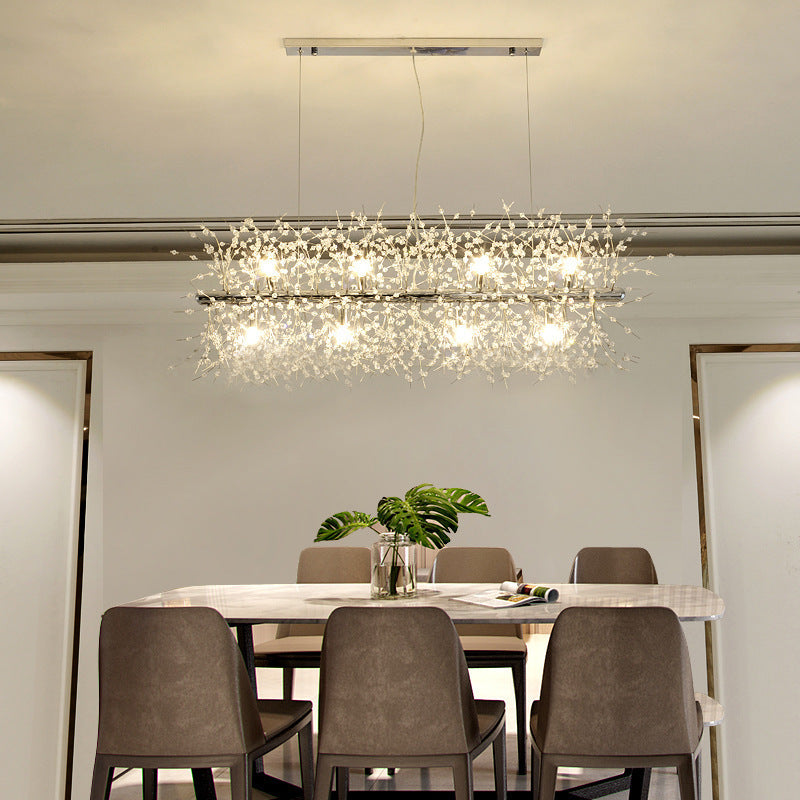 Lili Design LED Pendant Lights White Gold Metal Living Room Dining Room