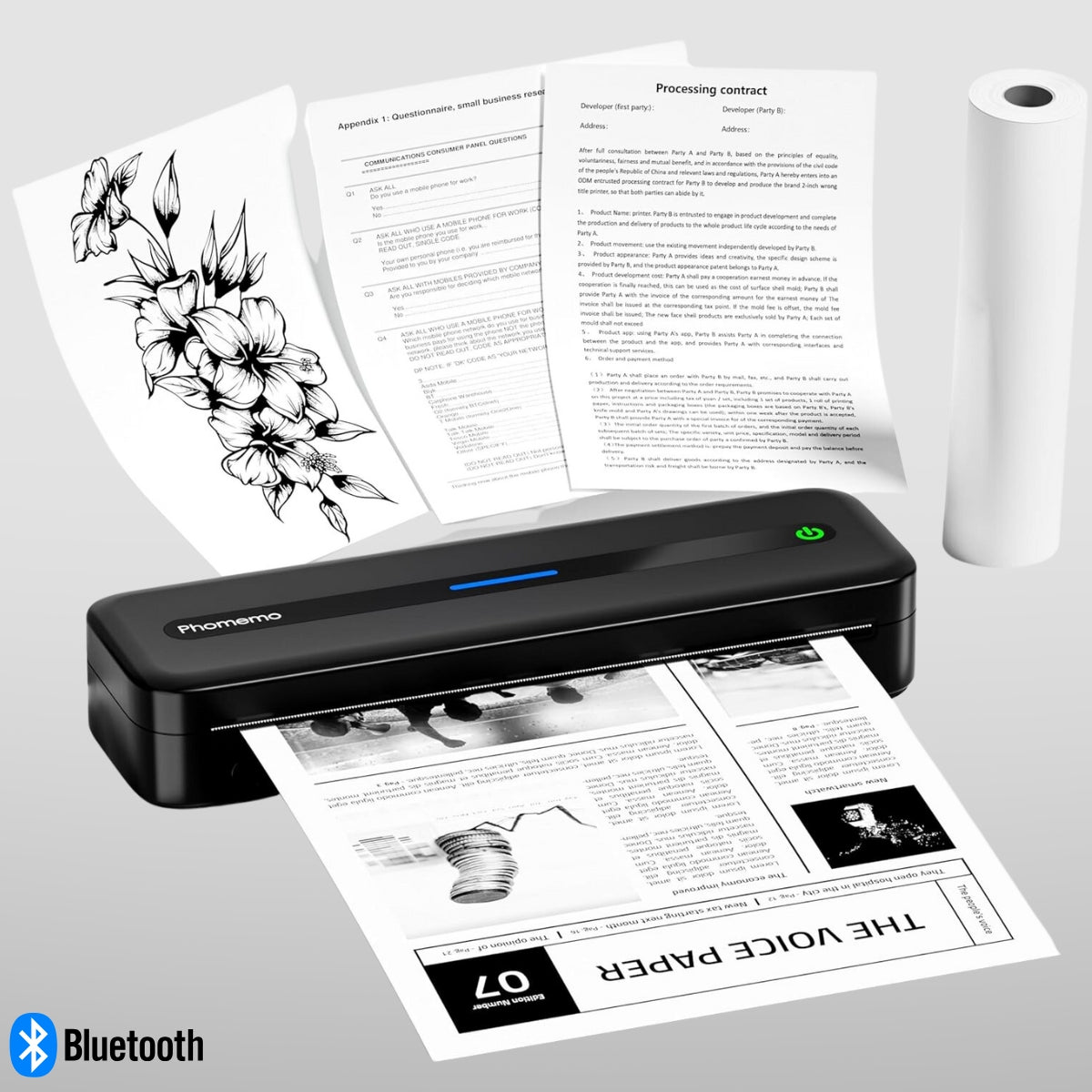 Portable Thermal Printer for Convenient Mobile Printing | No Ink Needed