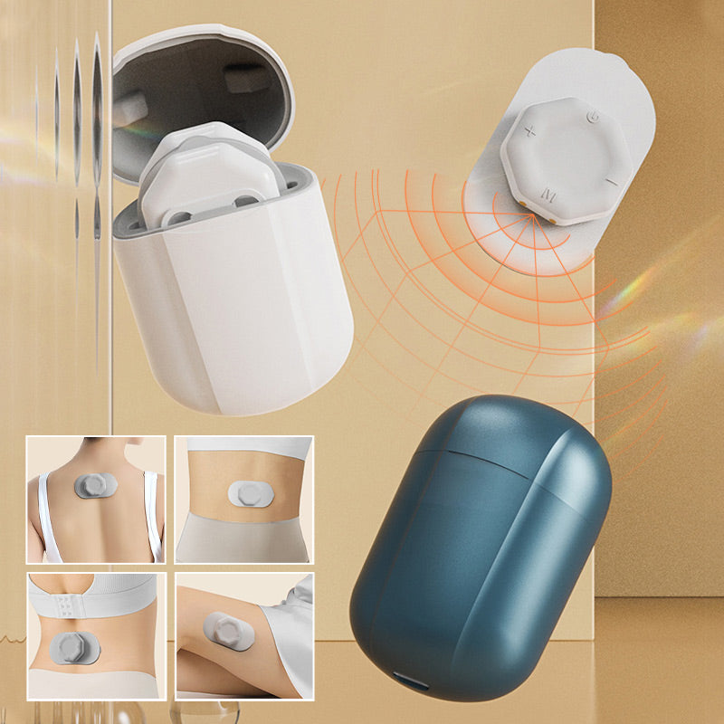 Cordless TENS Massage Patch – Portable Pain Relief & Muscle Stimulation Tensiffy with Rechargeable Electric Pulse Technology