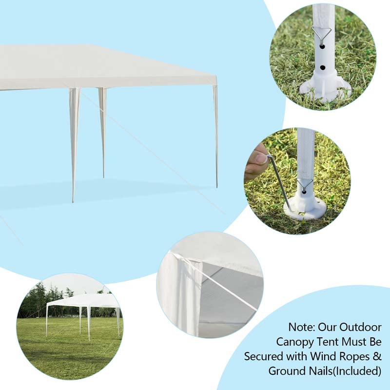 10 x 20 FT Outdoor Gazebo Canopy Tent Party Wedding Event Tent with 4 Removable Sidewalls & Carry Bag