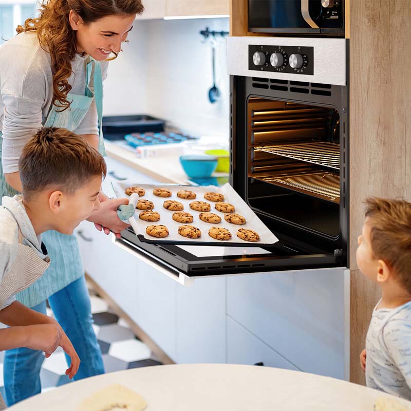 24" Single Wall Oven 2.47 Cu. Ft. 2300W Electric Built-in Oven with 5 Cooking Modes, Mechanical Knobs