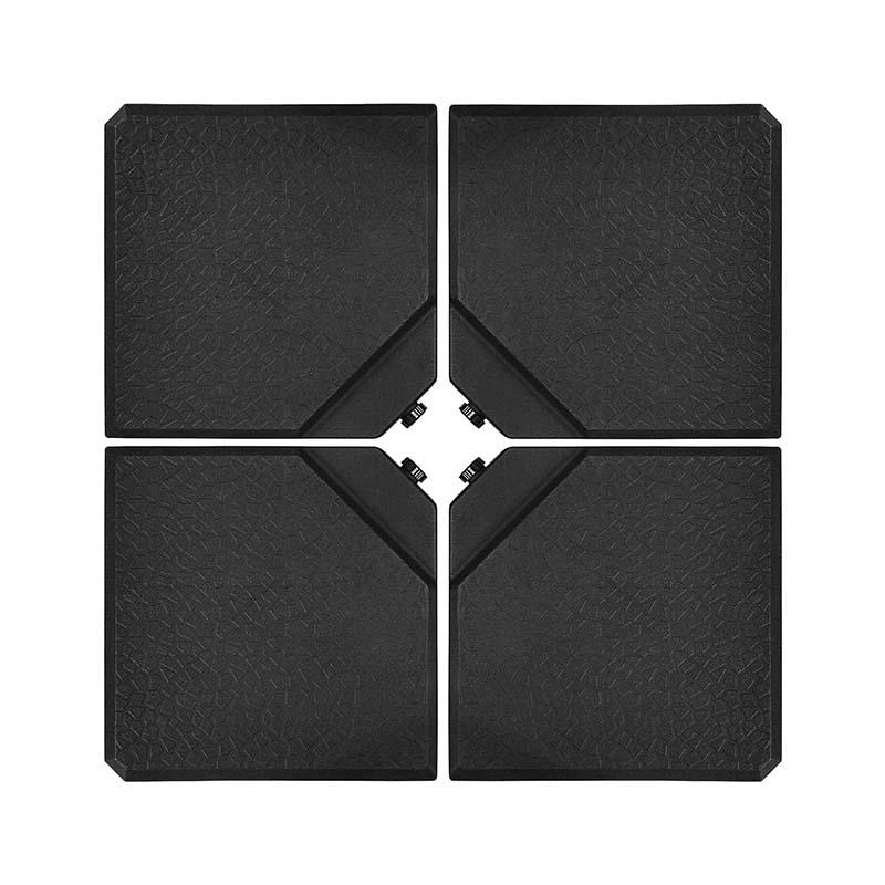 4 Pcs 238 Lbs Water Sand Filled Square Patio Umbrella Base for Cantilever Offset Umbrella