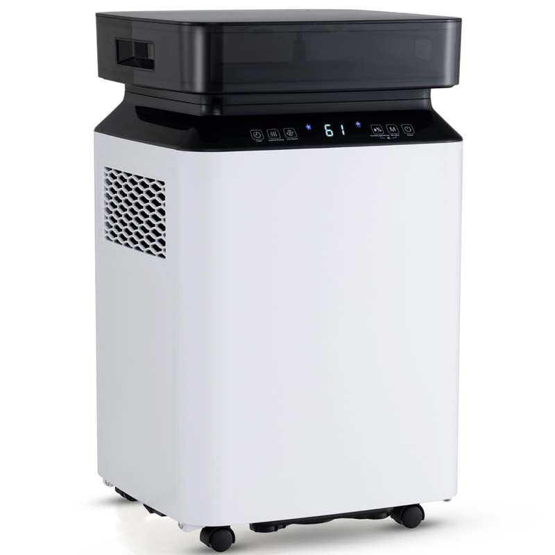 90-Pint Dehumidifier for Basement Home, 6000 Sq.Ft Dehumidifier with Drain Hose, Pump, 2.2 Gal Water Tank, 24H Timer