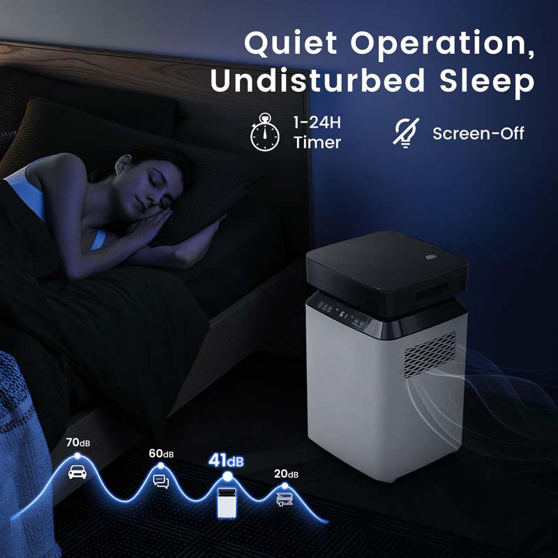 90-Pint Dehumidifier for Basement Home, 6000 Sq.Ft Dehumidifier with Drain Hose, Pump, 2.2 Gal Water Tank, 24H Timer