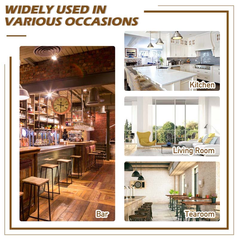 2-Pack 25.5" Wooden Swivel Bar Stools Counter Height Pub Kitchen Dining Chairs with Leather Padded Seat