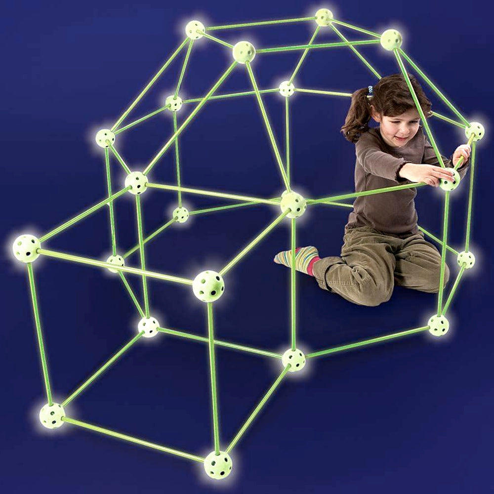 154 PCS Fort Building Kit Glow in The Dark For Kids Building