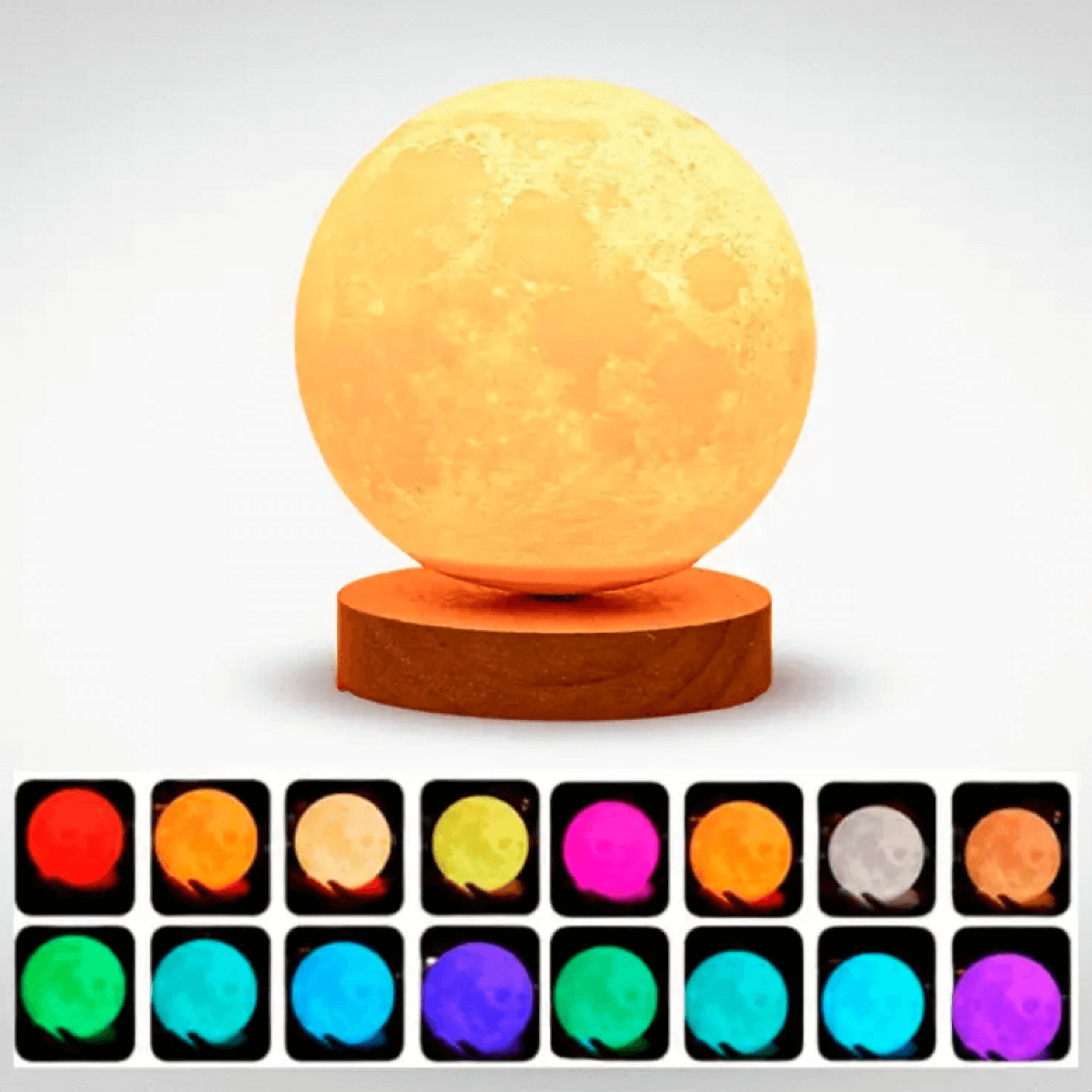 Levitating Illusion Color Option Rotating Magnetic Moon Lamp