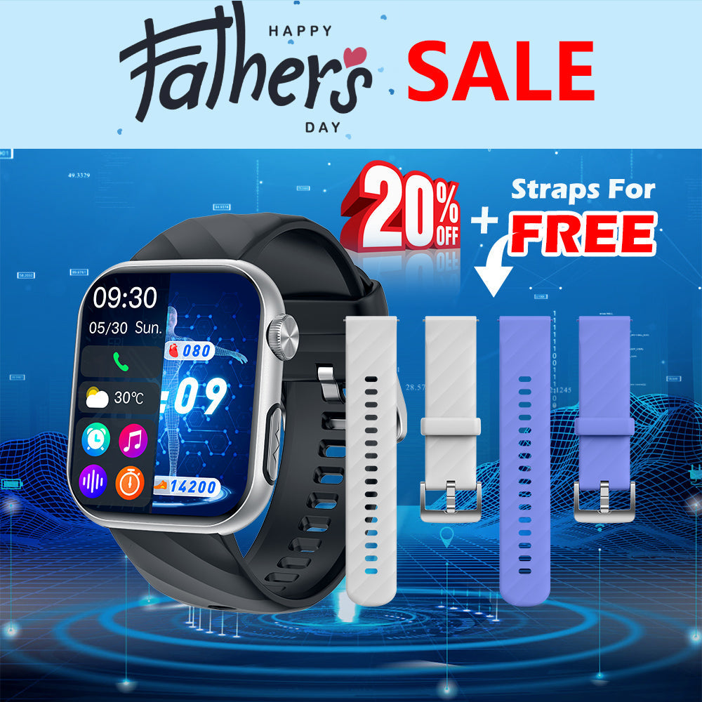 Father's Day Gift - FitviiĀ® Upgrade GT5 PRO MAX Health Smartwatch With SOS+BP+BG+HR+ECG+TEMP+SPO2+Calls Fitness Tracker