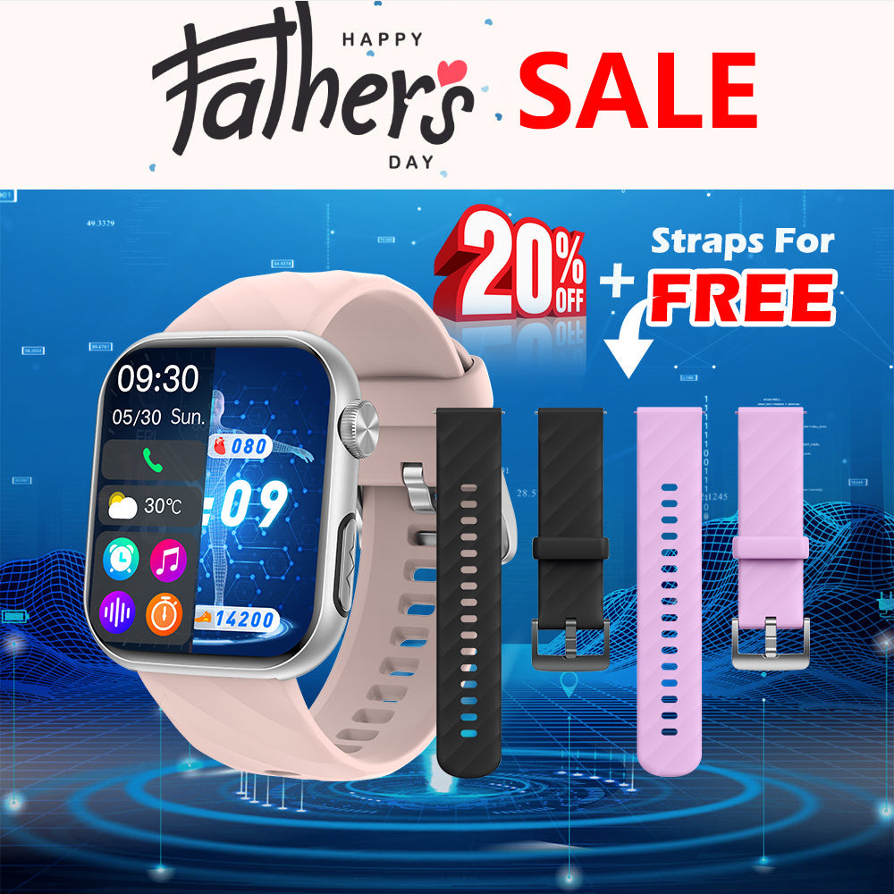 Father's Day Gift - FitviiĀ® Upgrade GT5 PRO MAX Health Smartwatch With SOS+BP+BG+HR+ECG+TEMP+SPO2+Calls Fitness Tracker