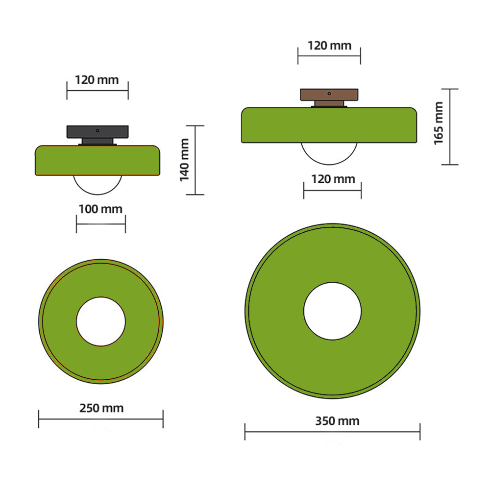Modern Round LED Ceiling Light Fixture - Energy-Efficient Lighting for Living Room & Kitchen Spaces