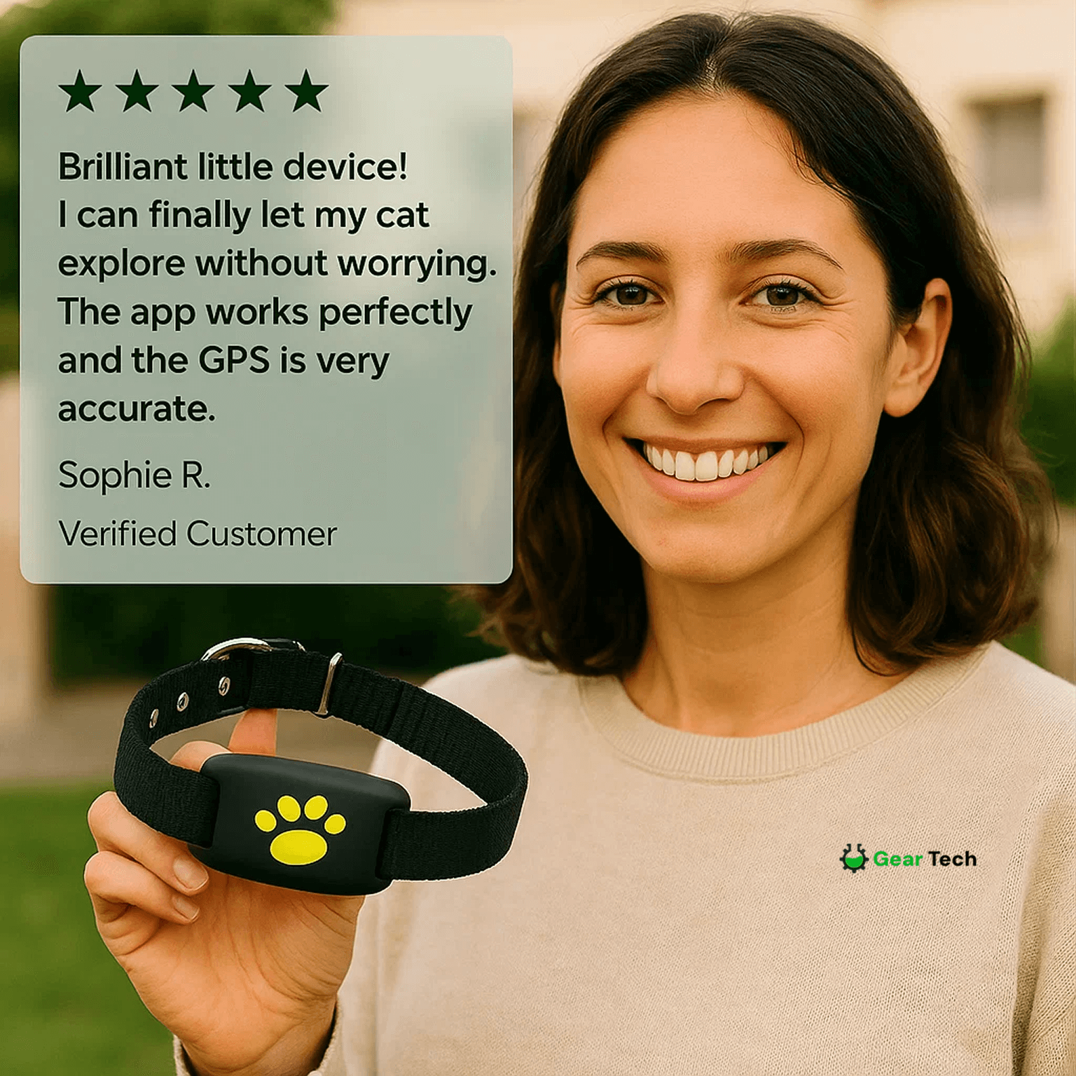 #1 Find GPS Cat Tracker with Real-Time Location, Waterproof Design, and Activity Monitoring for Pet Safety and Tracking