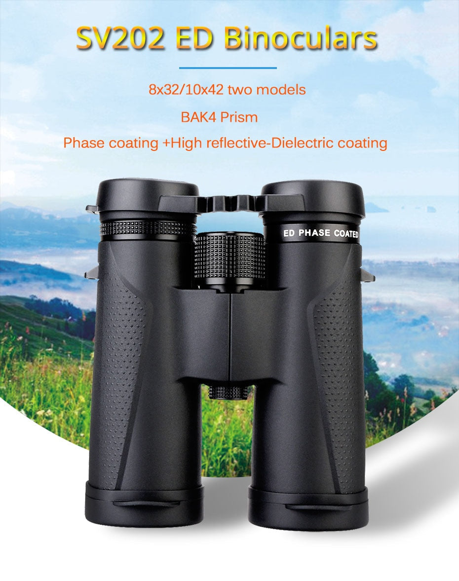 Professional Telescope Binoculars Prism Phase Correction For Birdwatching